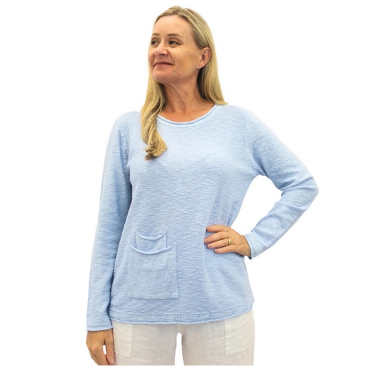 Worthier Linen Cotton LS Top