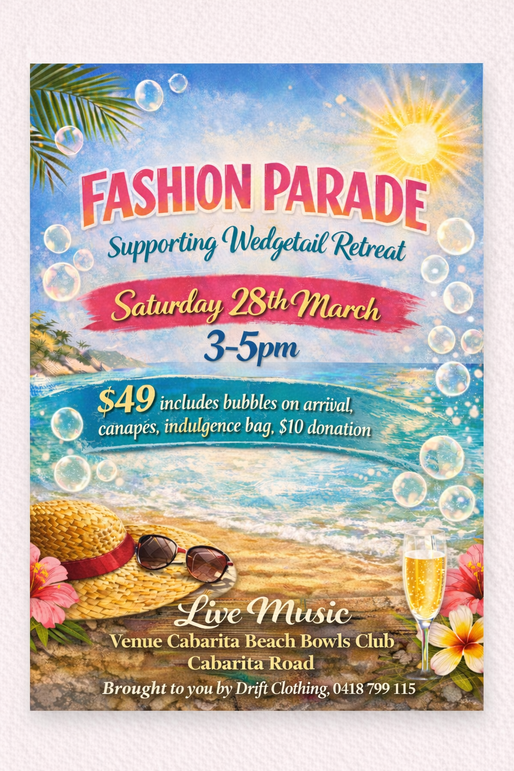 Fashion Parade Raffle tickets 5 for $10