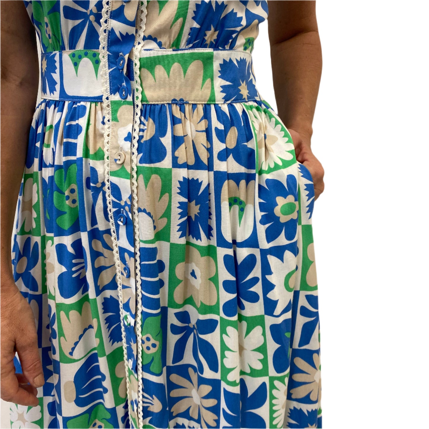 Fria Geo Collared Dress