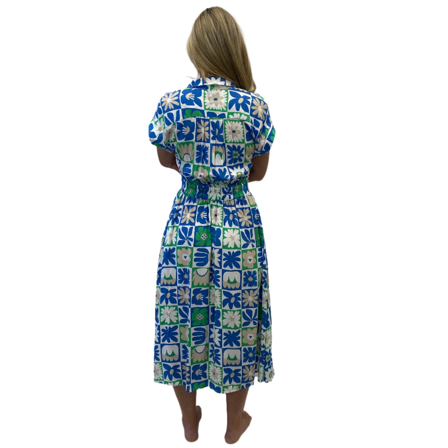 Fria Geo Collared Dress