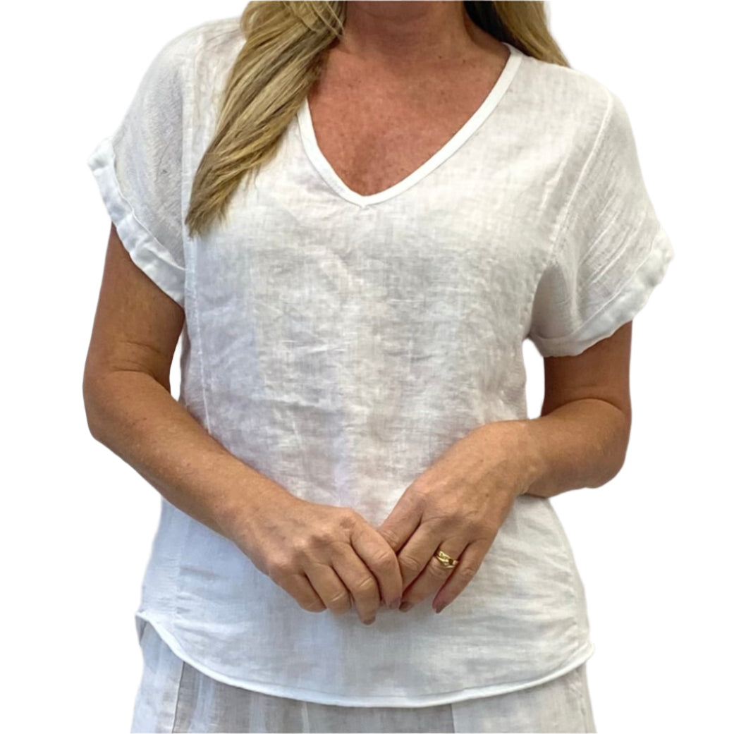 La Strada Linen Two Way Top