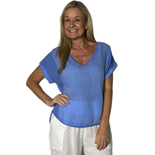 La Strada Linen Two Way Top