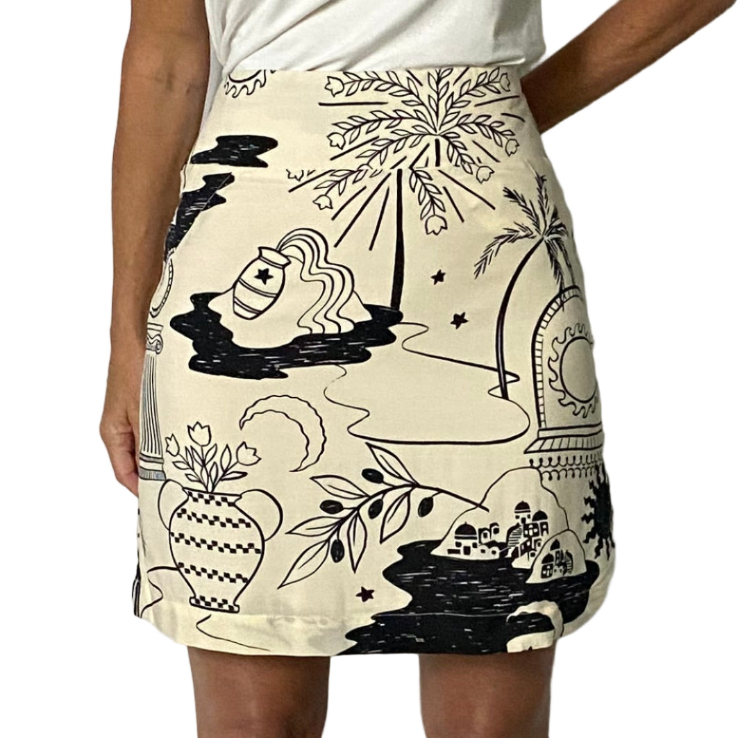 Reet Petite Rayon Shaz Mid Skirt