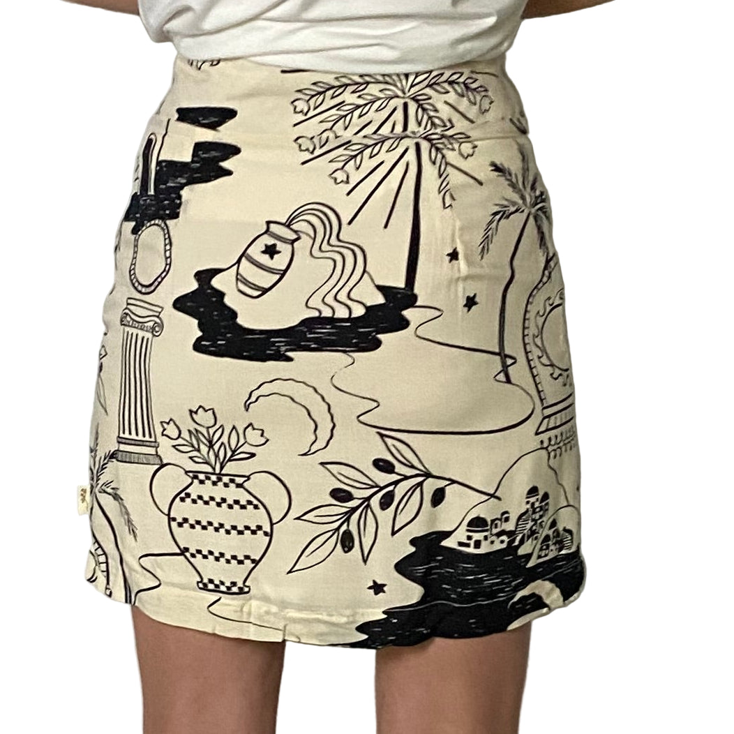 Reet Petite Rayon Shaz Mid Skirt