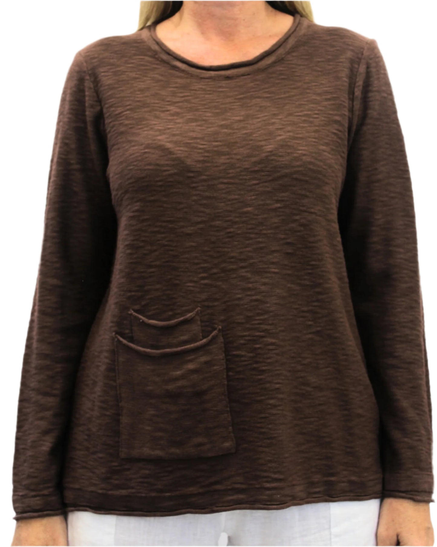 Worthier Linen Cotton LS Top