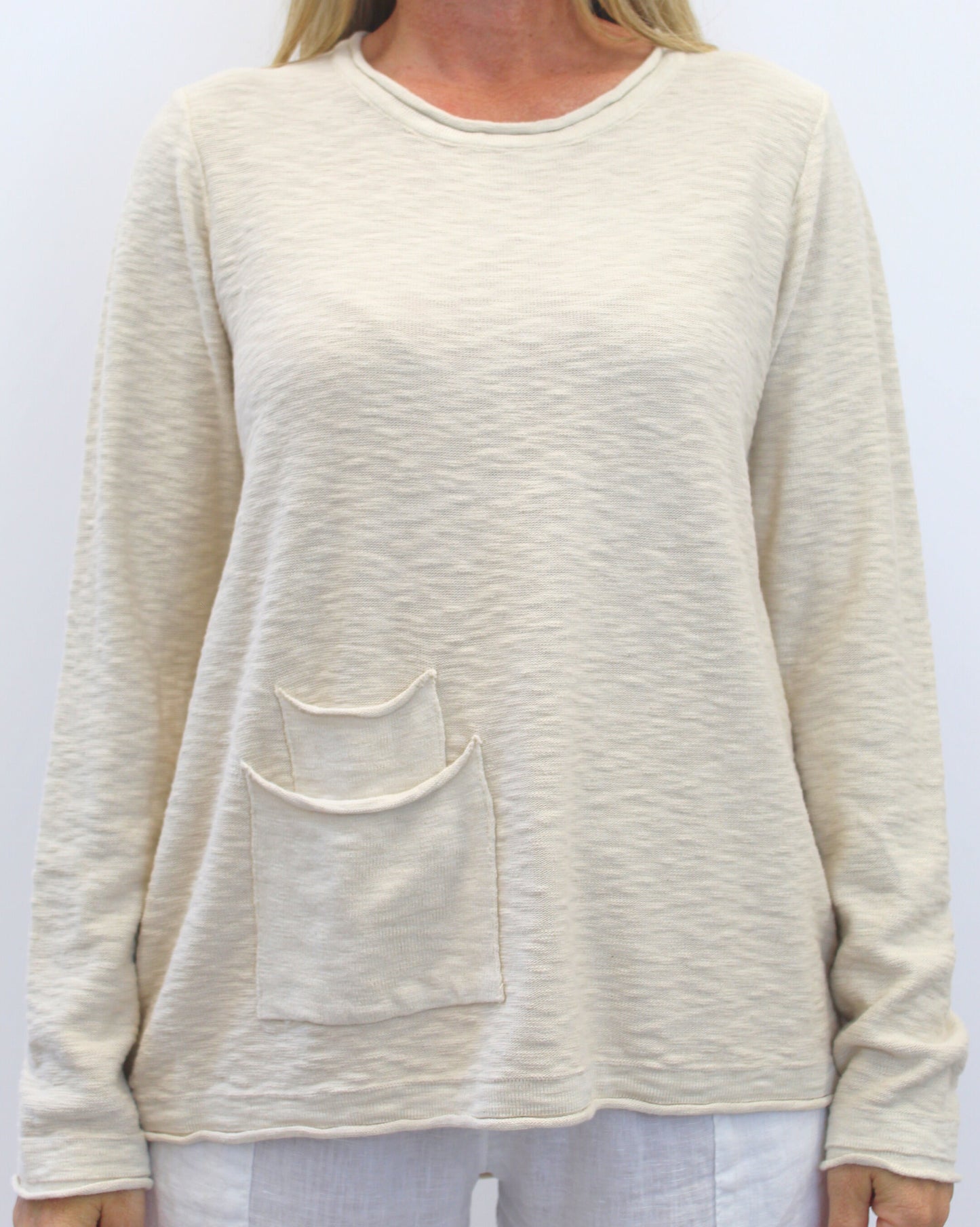 Worthier Linen Cotton LS Top