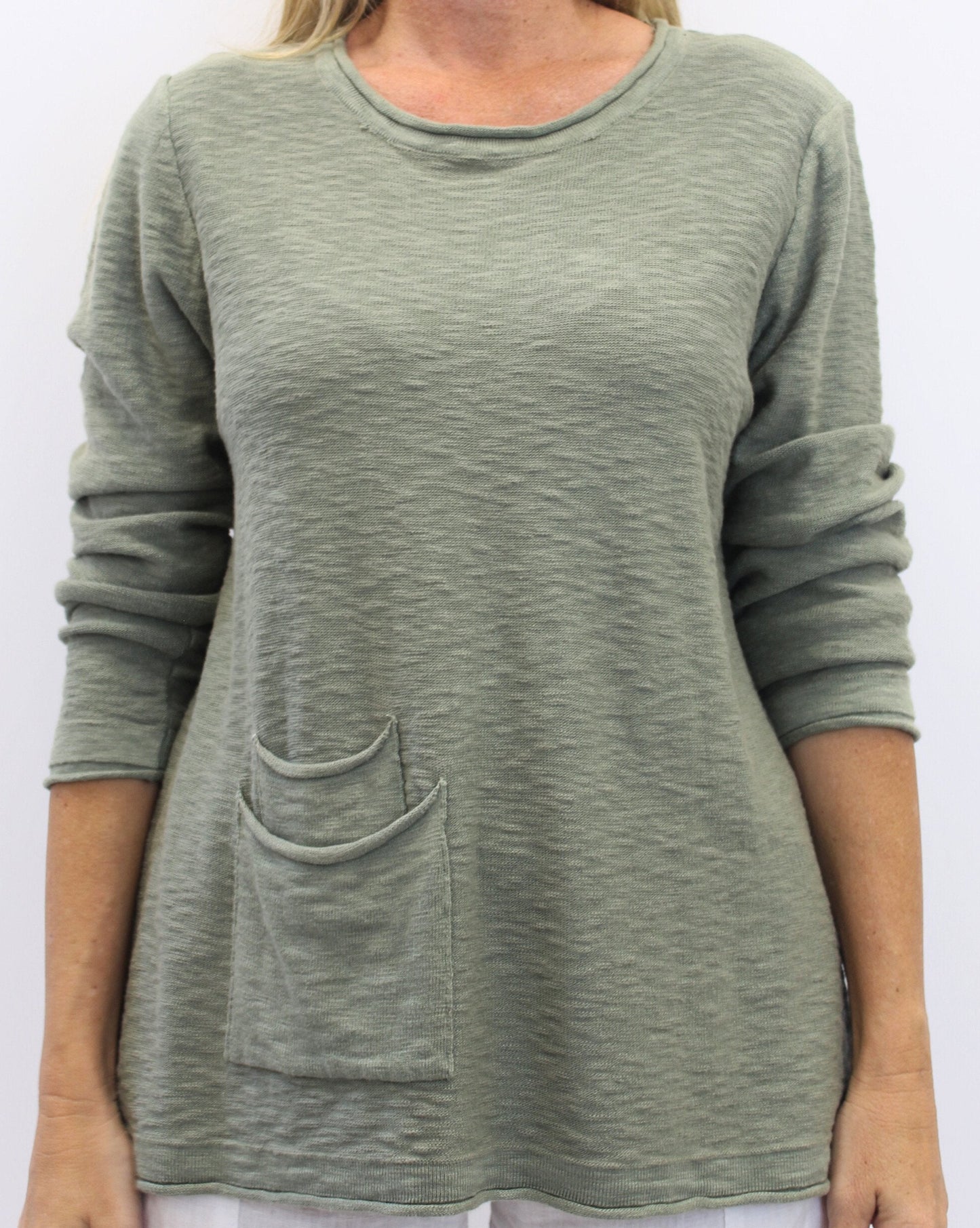 Worthier Linen Cotton LS Top