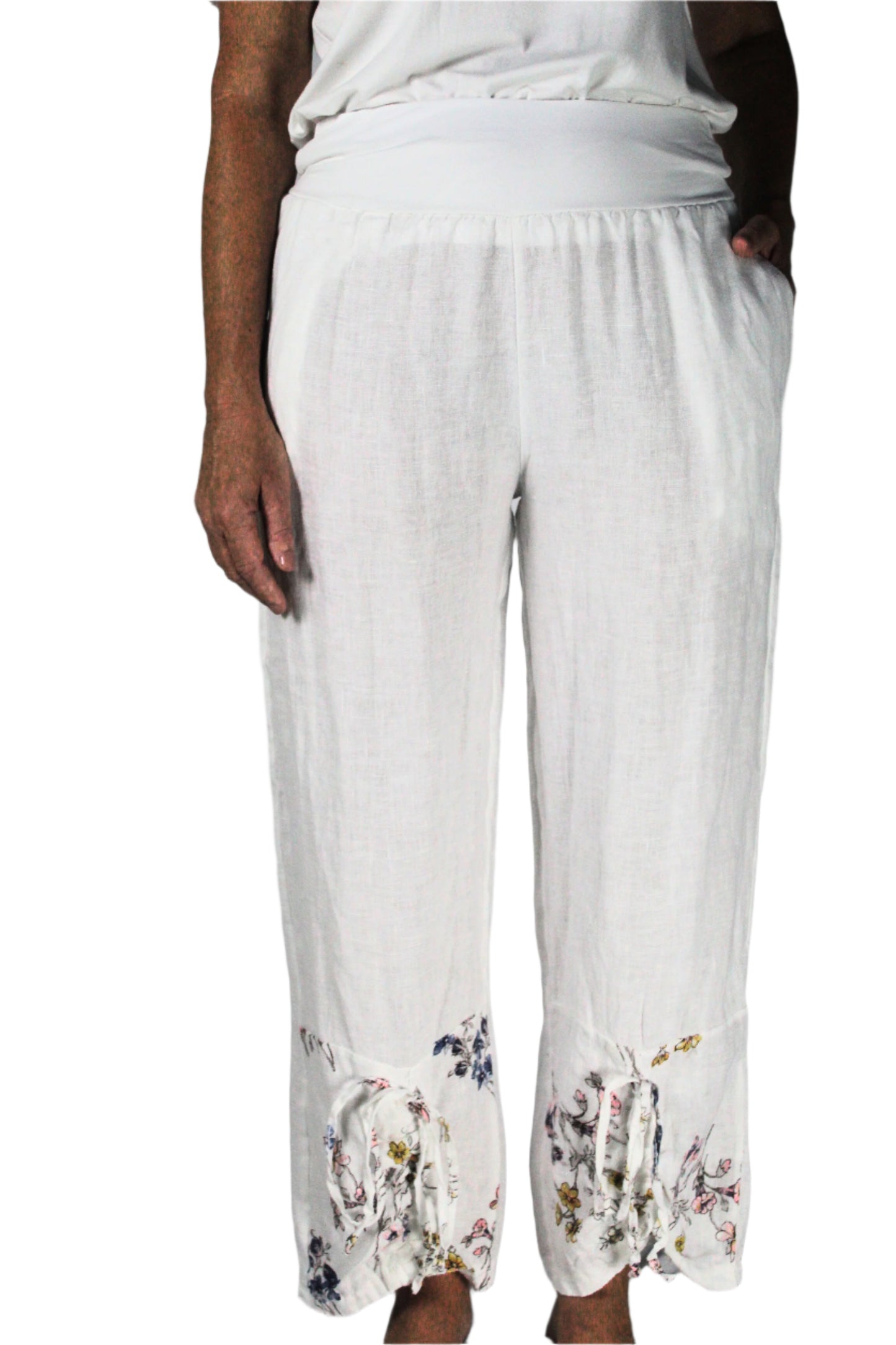 Vera May Floral Trim Pant