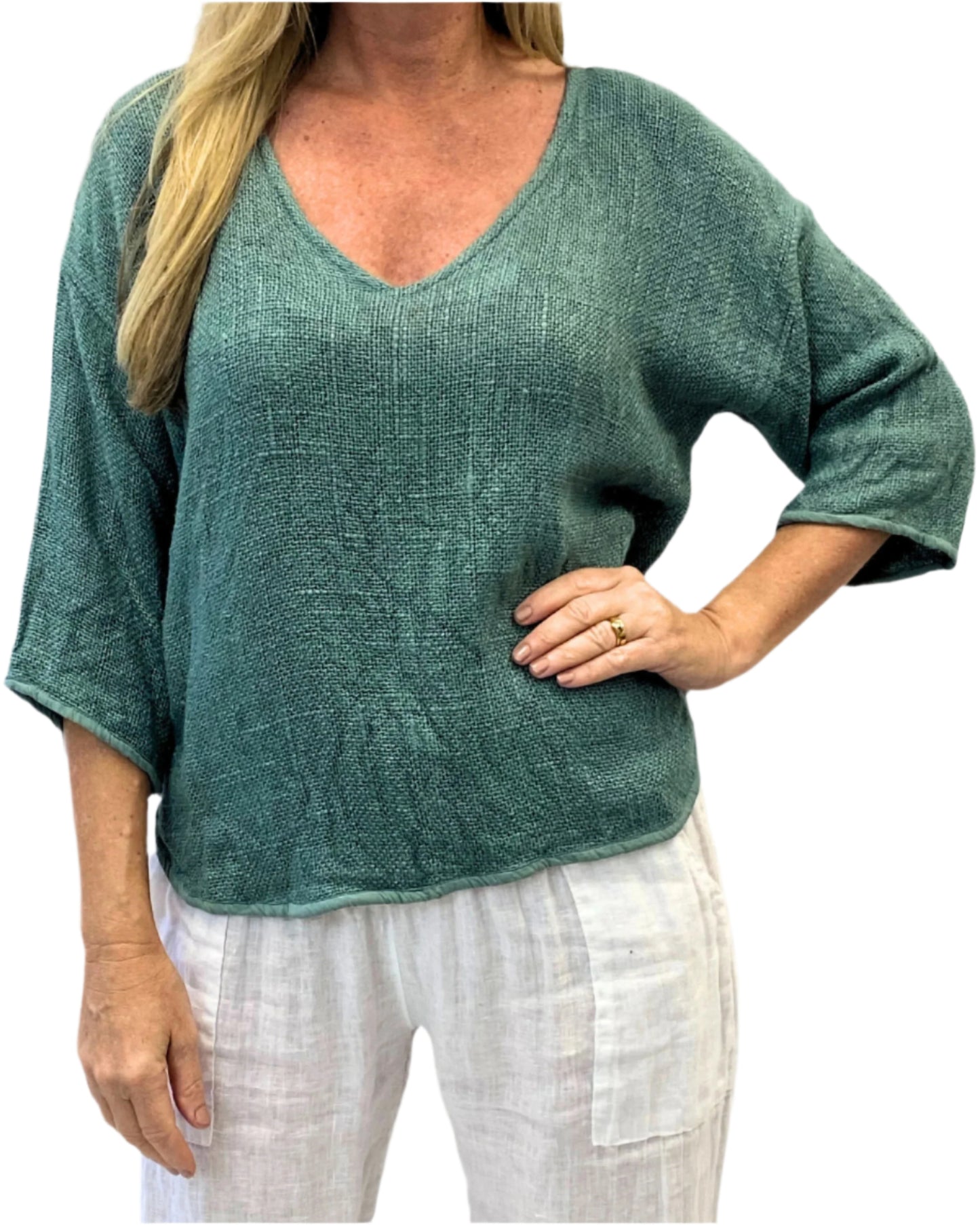 Carbon Heshian Top 3/4 sleeve