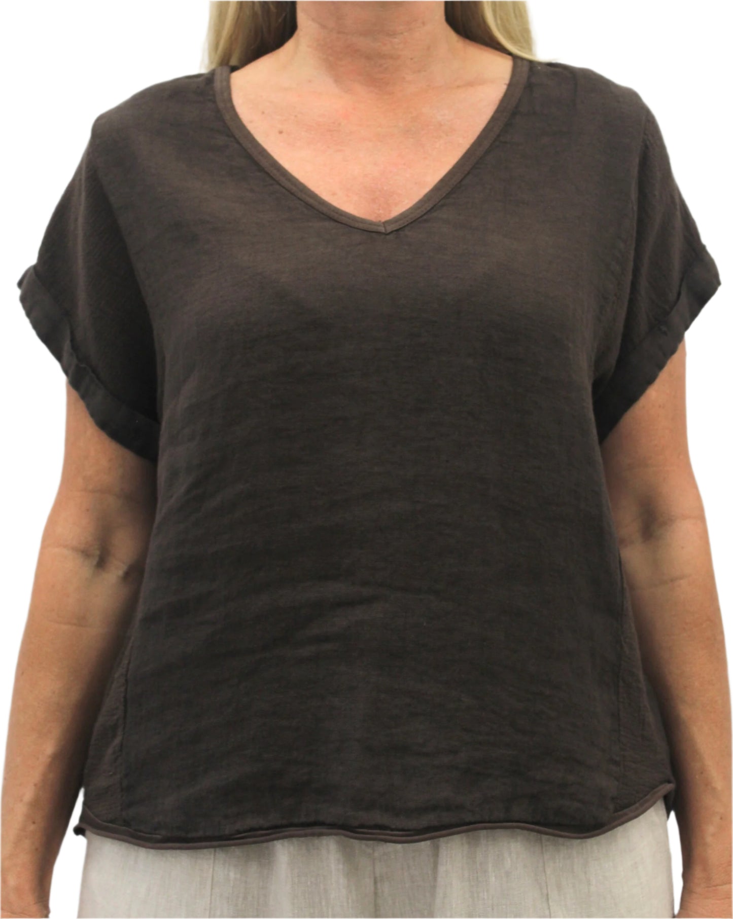 La Strada Linen Two Way Top