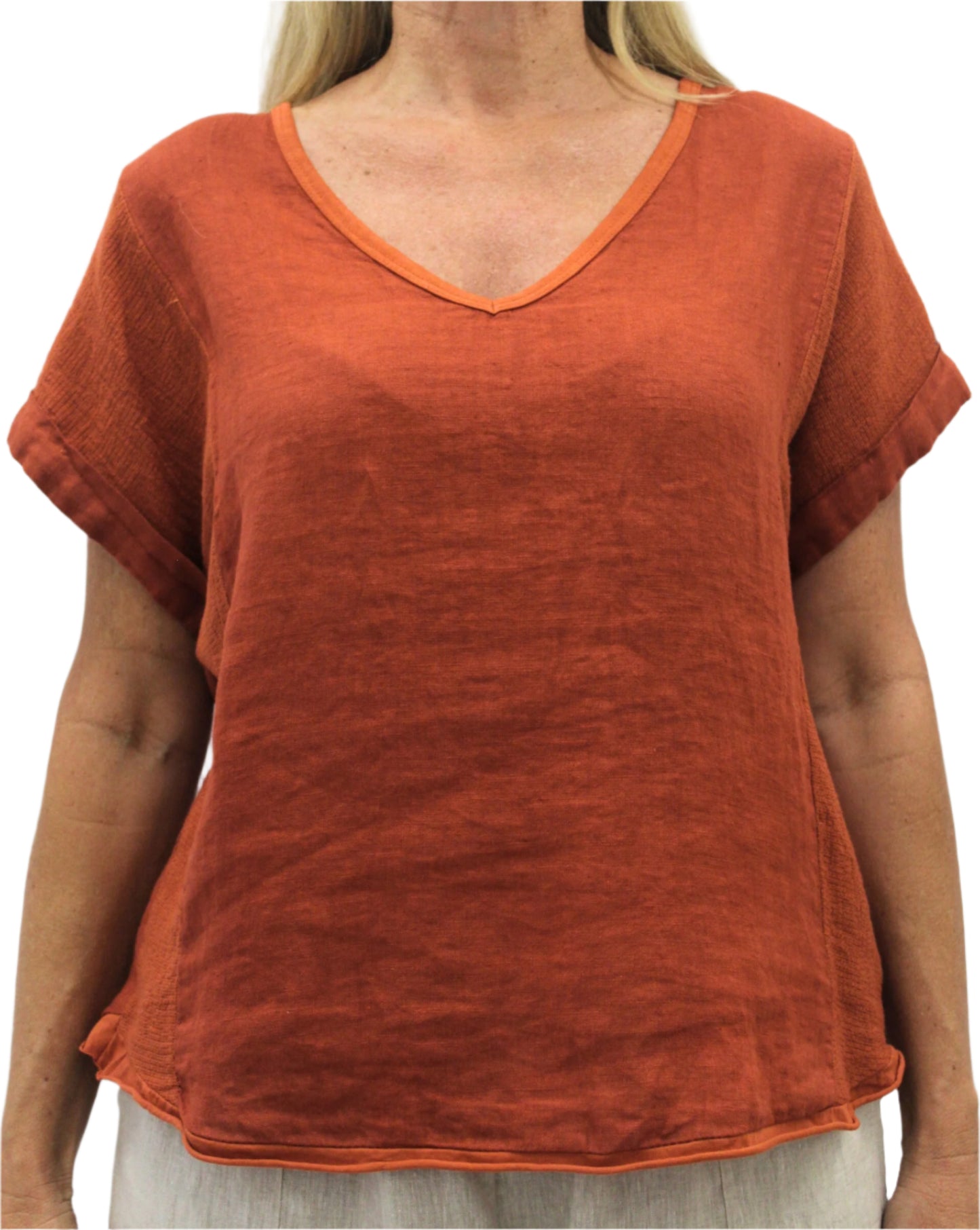 La Strada Linen Two Way Top