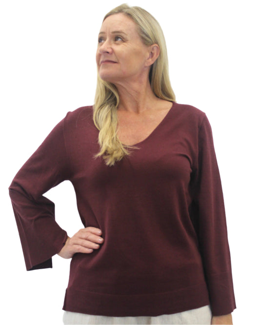Silver Wishes Cotton Blend top