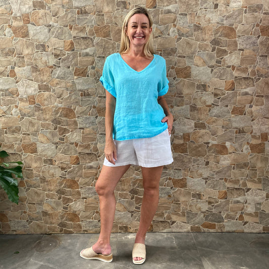 La Strada Linen Two Way Top