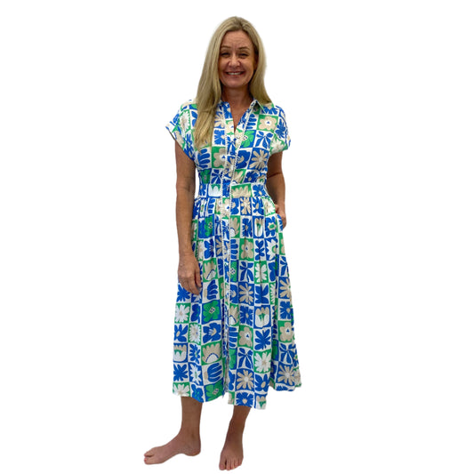 Fria Geo Collared Dress