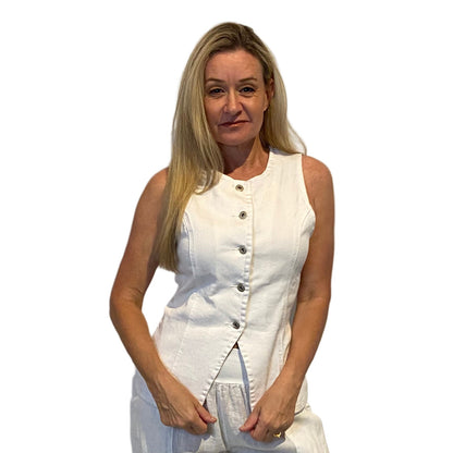 Rose Bullet Denim Vest