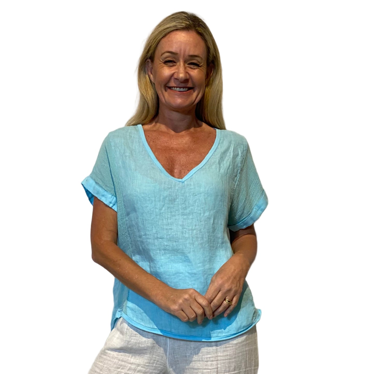 La Strada Linen Two Way Top