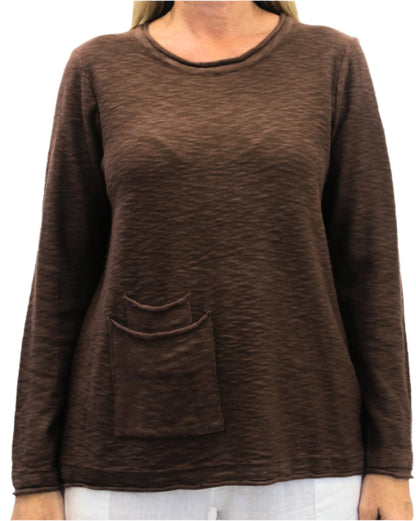 Worthier Linen Cotton LS Top