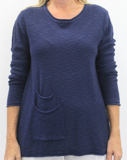 Worthier Linen Cotton LS Top