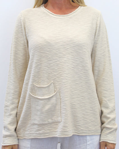 Worthier Linen Cotton LS Top
