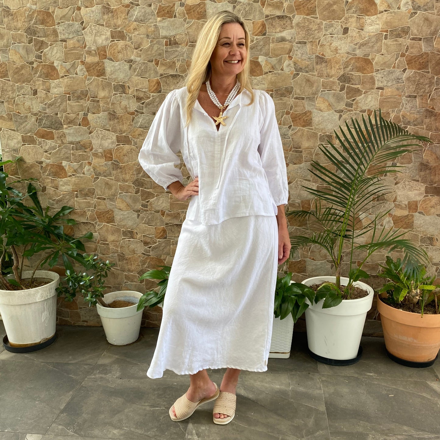 Reet Petite Linen Eileen Top