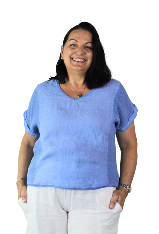 La Strada Linen Two Way Top