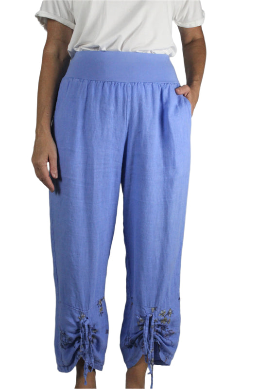 Vera May Floral Trim Pant