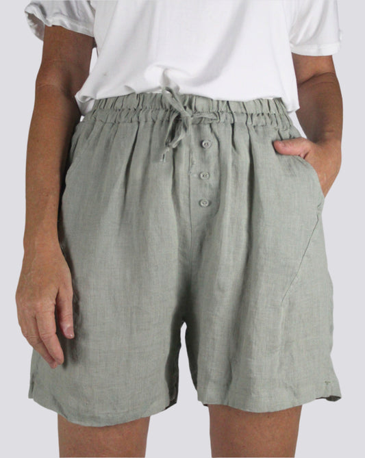 Worthier Linen Mid-Length Shorts