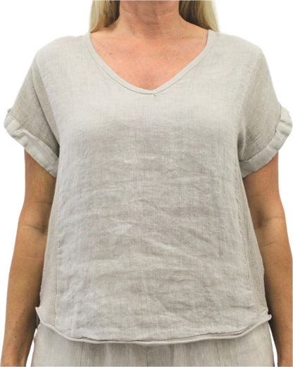 La Strada Linen Two Way Top