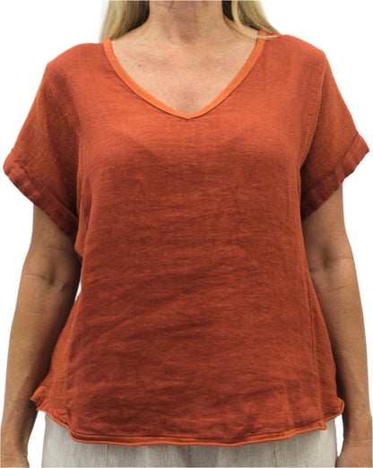 La Strada Linen Two Way Top